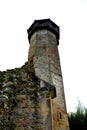 Old tower in Carta medieval monastery near Sibiu, Transilvania